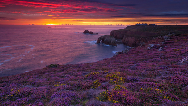 Обои картинки фото cornwall, природа, восходы, закаты