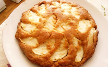 обоя еда, пироги, тарелка, пирог, яблочный