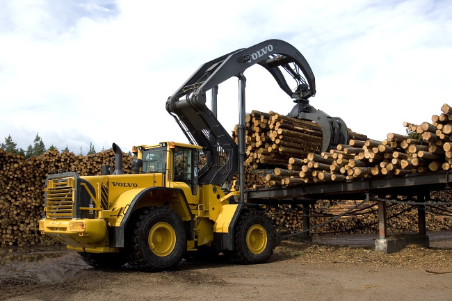 Обои картинки фото техника, фронтальные погрузчики, volvo