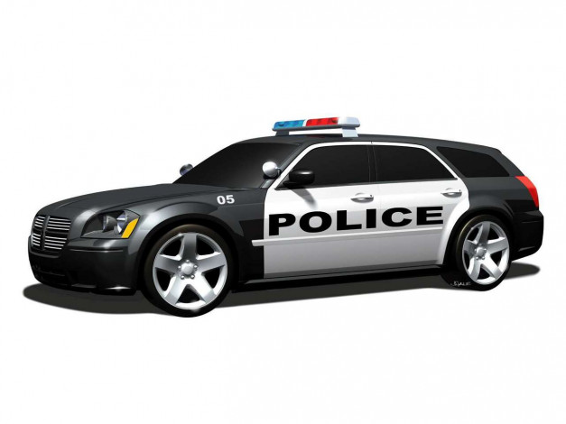 Обои картинки фото dodge, magnum, police, vechicle, 2006, автомобили, полиция