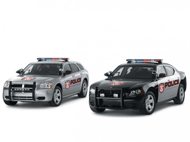 Обои картинки фото dodge, magnum, police, vechicle, 2006, автомобили, полиция