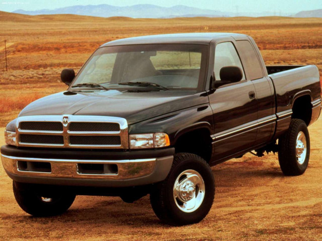Обои картинки фото dodge, ram, quad, cab, 1998, автомобили