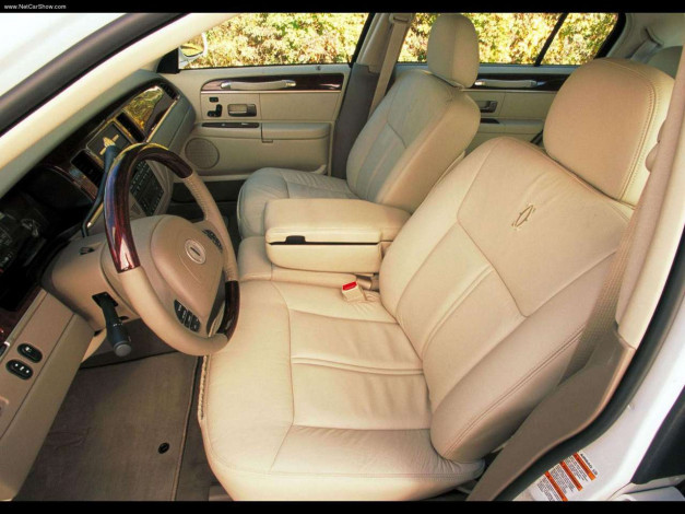 Обои картинки фото lincoln, town, car, cartier, 2003, автомобили, интерьеры