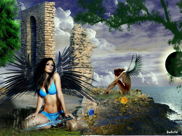 Обои картинки фото фэнтези, ангелы