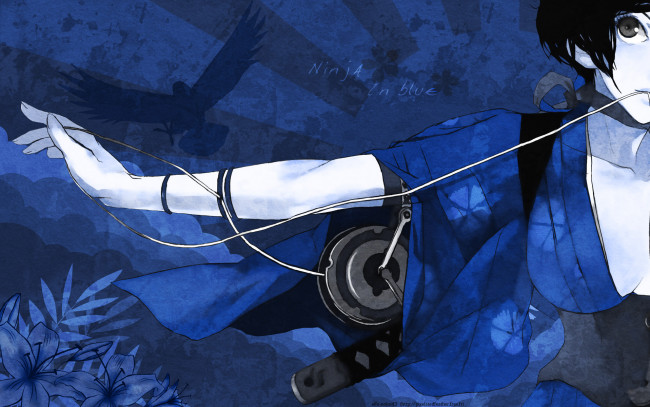 Обои картинки фото аниме, red, ninja