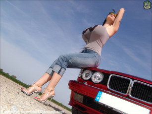 Картинка penelope black diamond автомобили авто девушками силикон грудь сиськи поза bmw m5