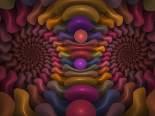 Картинка 3д графика fractal фракталы фрактал цвета узор