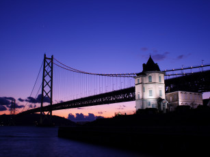 Картинка города мосты дом вечер