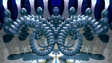 Картинка 3д графика fractal фракталы узор тёмный фон