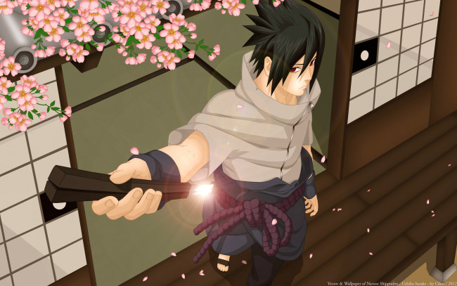 Обои картинки фото naruto, аниме, sasuke, uchiha