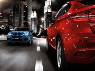 Картинка bmw x5 автомобили город здания шоссе