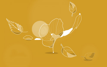 Картинка векторная графика фон листья