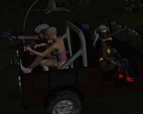 Картинка 3д+графика fantasy+ фантазия девушки оружие