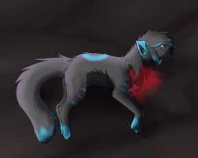 Картинка рисованные животные +сказочные +мифические фон собака