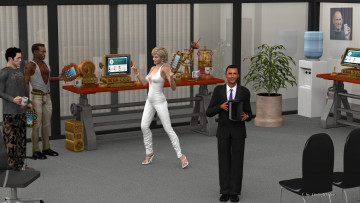 Картинка 3д+графика people+ люди комната