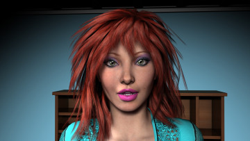 Картинка 3д+графика portraits+ портрет девушка улыбка