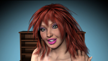 Картинка 3д+графика portraits+ портрет девушка улыбка