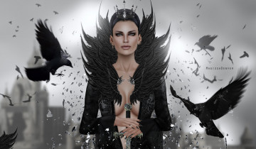 Картинка 3д+графика fantasy+ фантазия вороны