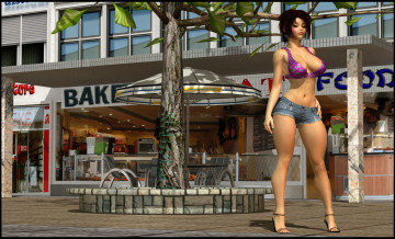 Картинка 3д+графика people+ люди шорты девушка