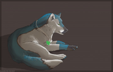 Картинка рисованные животные +сказочные +мифические фон собака