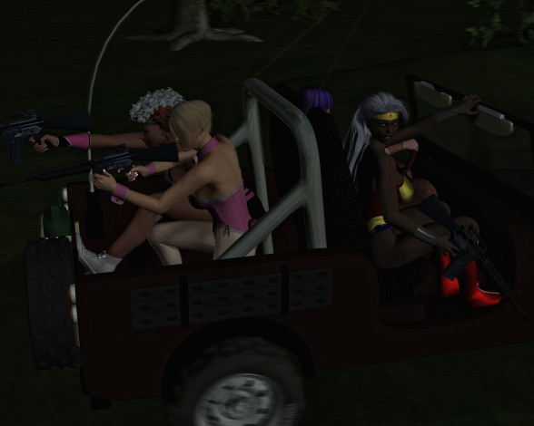 Обои картинки фото 3д графика, fantasy , фантазия, девушки, оружие