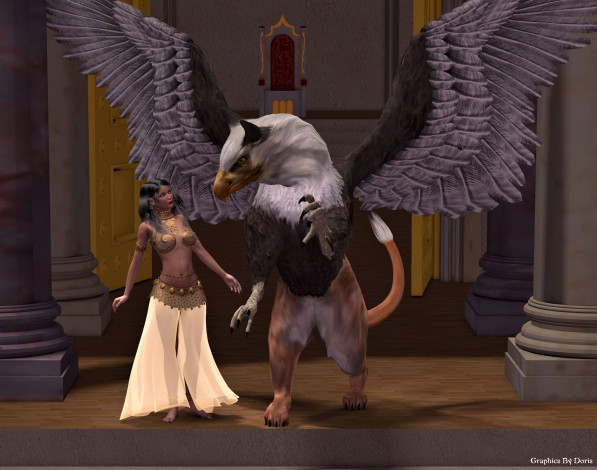 Обои картинки фото 3д графика, fantasy , фантазия, существо, крылья, девушка