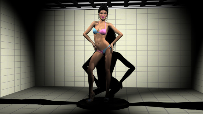 Обои картинки фото 3д графика, people , люди, девушка, купальник