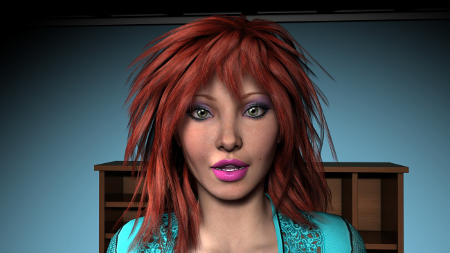 Обои картинки фото 3д графика, portraits , портрет, девушка, улыбка