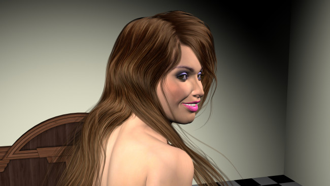 Обои картинки фото 3д графика, portraits , портрет, девушка, улыбка