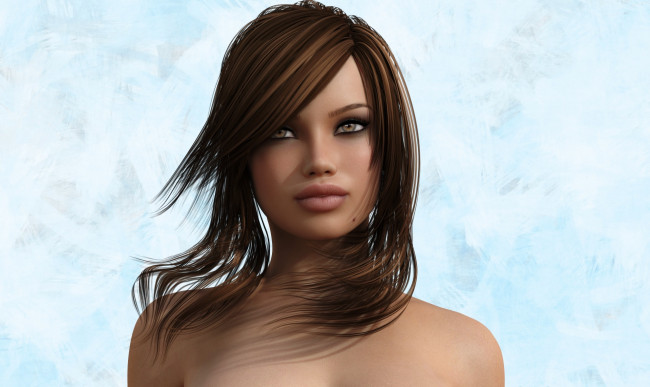 Обои картинки фото 3д графика, portraits , портрет, девушка, взгляд