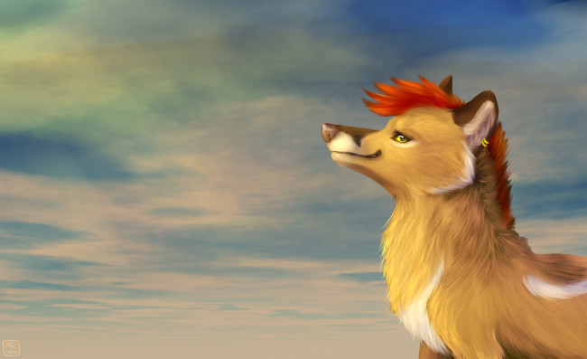 Обои картинки фото рисованные, животные,  сказочные,  мифические, лиса
