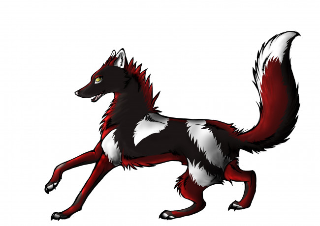 Обои картинки фото рисованные, животные,  сказочные,  мифические, волк