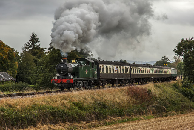 Обои картинки фото техника, паровозы, паровоз, дорога, железная
