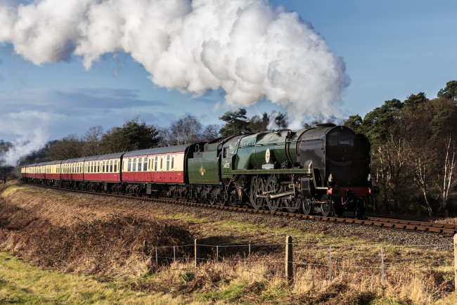 Обои картинки фото техника, паровозы, паровоз, дорога, железная