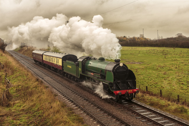 Обои картинки фото техника, паровозы, железная, паровоз, дорога