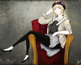 Картинка аниме bakemonogatari kissshot acerolaorion heartunderblade oshino shinobu marumoru