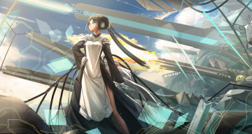 Картинка аниме kikivi+ artbook девушка арт фантастика оружие kikivi