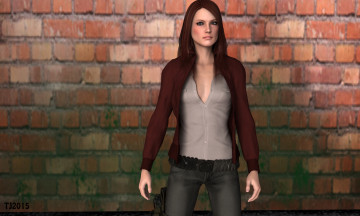 Картинка 3д+графика люди+ people фон девушка взгляд