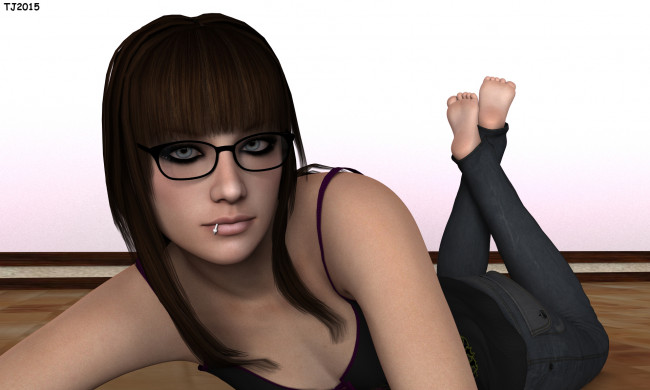 Обои картинки фото 3д графика, люди , people, фон, девушка, взгляд