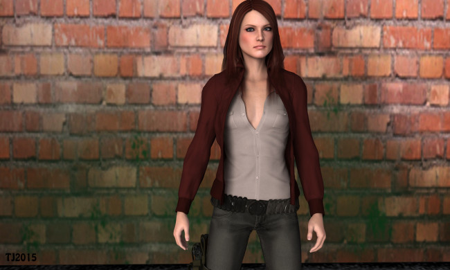 Обои картинки фото 3д графика, люди , people, фон, девушка, взгляд