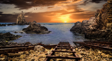 Картинка природа побережье рассвет