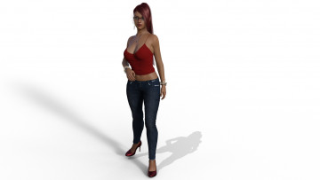 Картинка 3д+графика люди+ people фон взгляд девушка