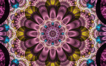 Картинка 3д+графика фракталы+ fractal цвета узор фон