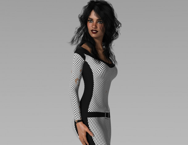 Обои картинки фото 3д графика, люди , people, девушка, фон, взгляд