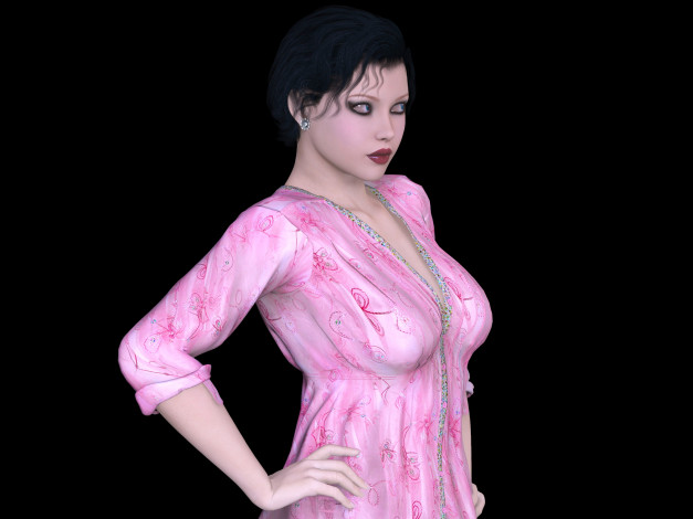 Обои картинки фото 3д графика, люди , people, фон, взгляд, девушка