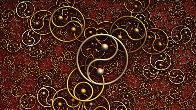 Обои картинки фото 3д графика, инь-Янь , yin yang, фон, логотип