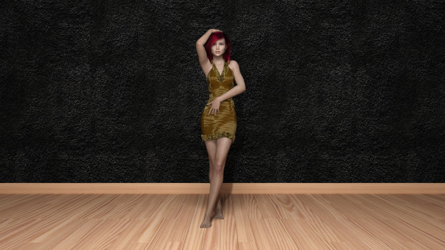 Обои картинки фото 3д графика, люди , people, фон, взгляд, девушка