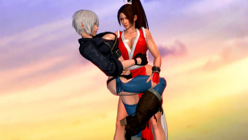 обоя 3д графика, люди , people, девушки, взгляд, фон