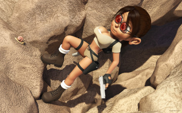 Картинка 3д+графика мультфильмы+и+в+игры lara croft