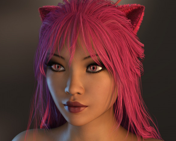 Обои картинки фото 3д графика, портрет , portraits, девушка, взгляд, фон